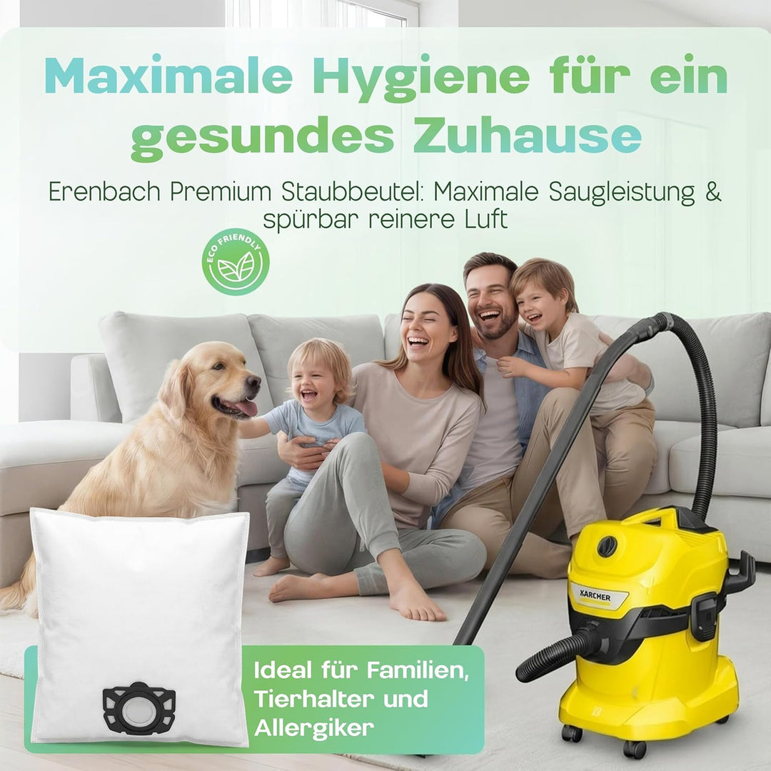 10 Staubsaugerbeutel passend für Einhell TC-VC 18, 1812, 1815, 1820, 1825, Swirl KA4.0-6.0, mehrlagi
