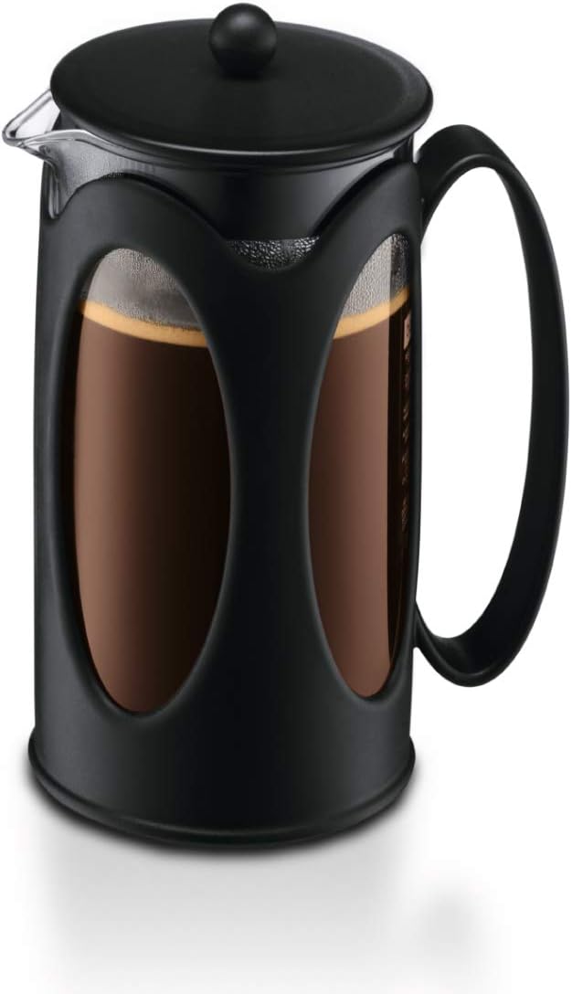 Bodum 10682-01 kenya Kaffeebereiter (French Press System, Permanent Edelstahl-Filter, 0,35 liters) s