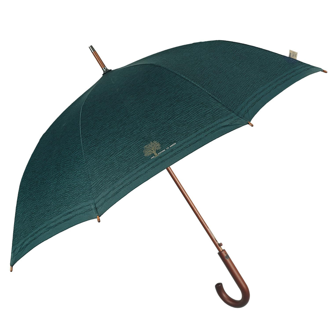 PERLETTI GREEN Regenschirm Gross Ökologisch Damen - Regen Stockschirm Automatik Eco Naturverbunden U