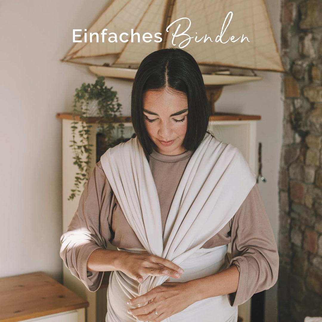 Boba Babytragetuch ab Geburt bis 15 kg - Kuschelweiche &amp; Atmungsaktive Bambusviskose, Tragetuch Baby