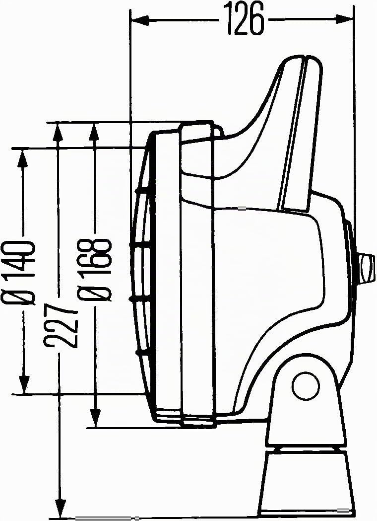 HELLA - Halogen-Arbeitsscheinwerfer - Matador - 12/24V - Anbau/Schraubanschluss - 4-Punkt Befestigun