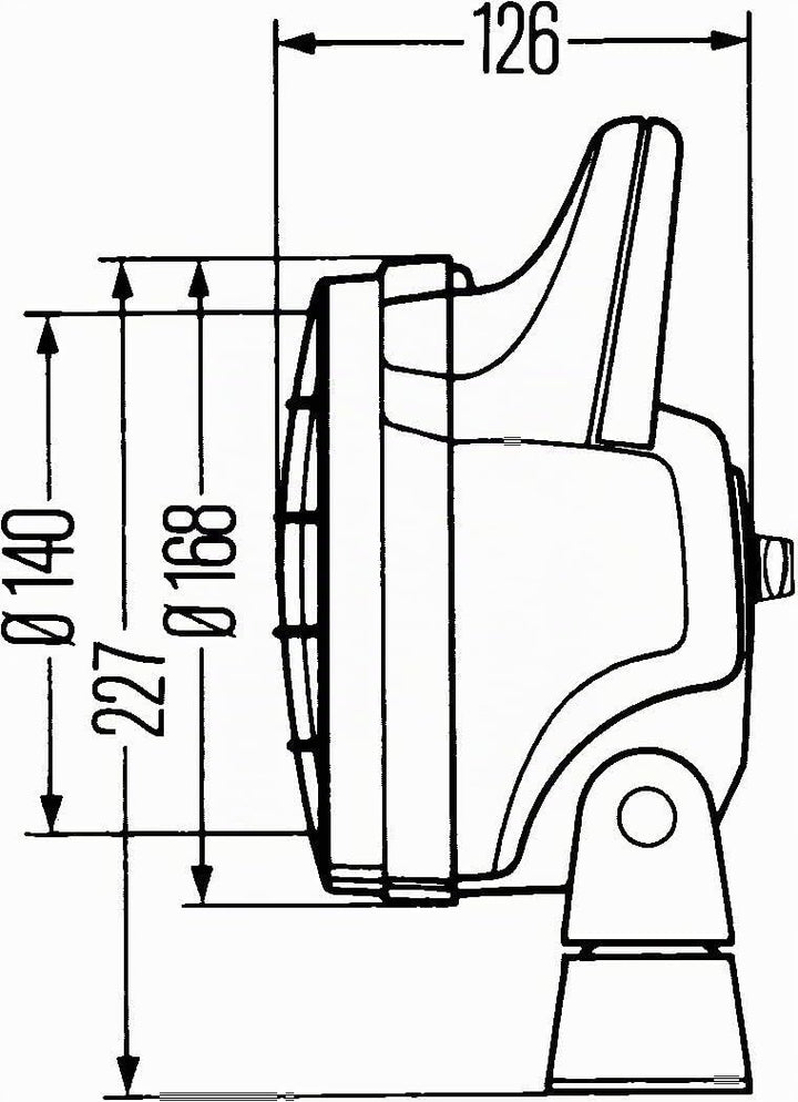 HELLA - Halogen-Arbeitsscheinwerfer - Matador - 12/24V - Anbau/Schraubanschluss - 4-Punkt Befestigun