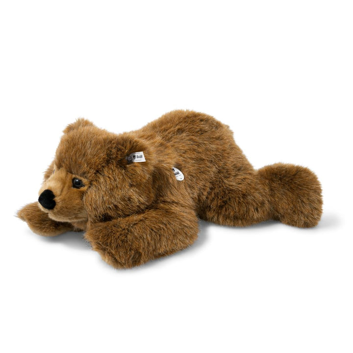 Steiff 070037 45 liegend Urs Braunbär, BRAUN MELIERT, 45 cm, Braun Meliert