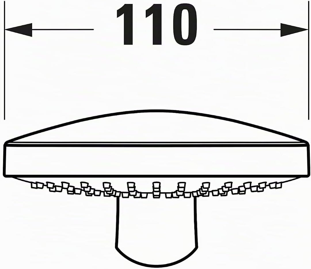 Duravit Universal Duschkopf, Duschbrause Strahlart Rain, Handbrause rund (Ø 110 mm), Brausekopf mit