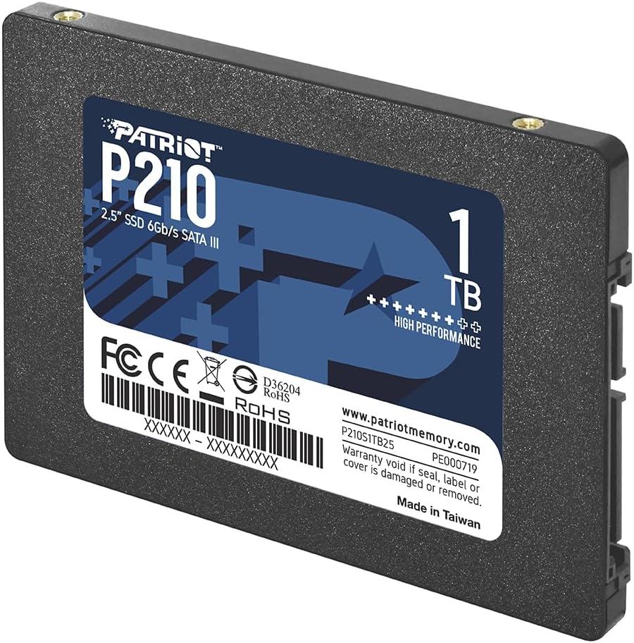 Patriot P210 Interne Solid State Drive 1TB SSD SATA 3 2,5 Zoll 1 TB, 1 TB