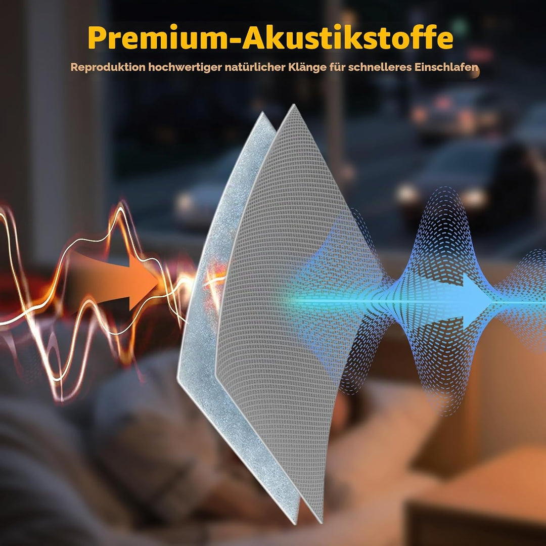 Mewaii White Noise Machine Baby mit Nachtlicht & Wecker, 3-in-1 Nachtlicht Kinder, 2700K Licht & san