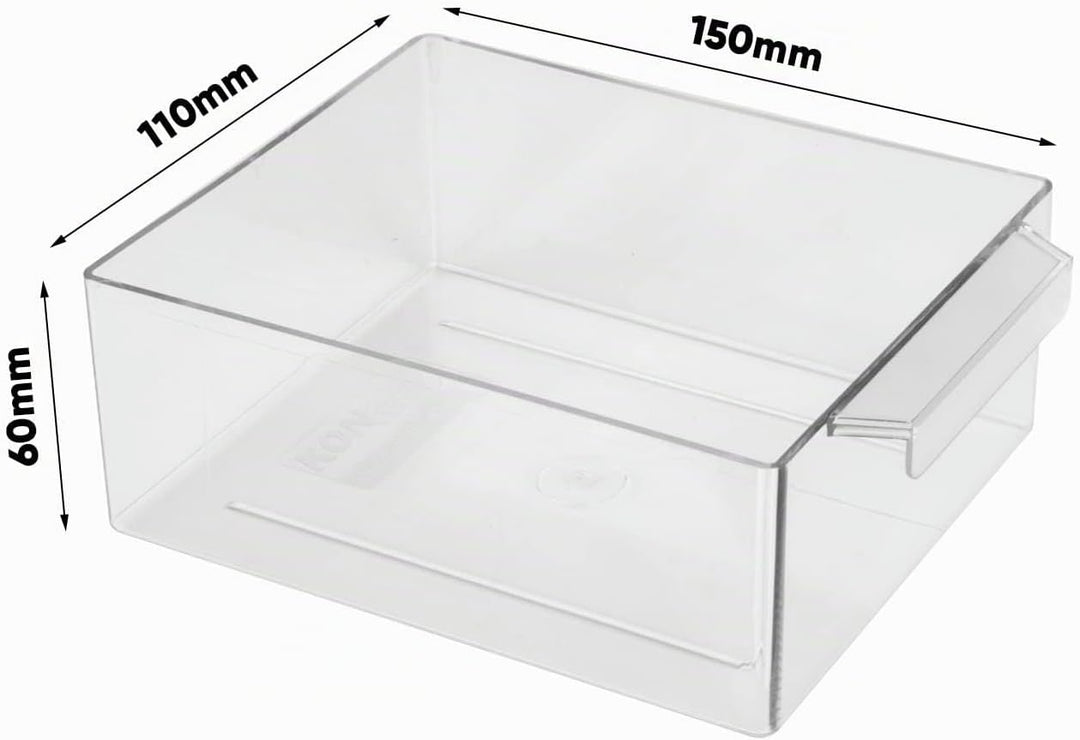 Aufbewahrungsbox mit Schubfächern Sortimentskasten - 12 Stück Transparent Schubladen - 690 x 155 x 1