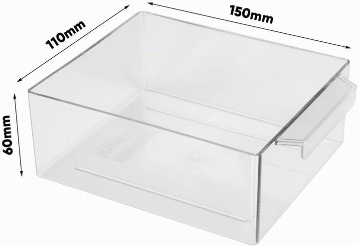 Aufbewahrungsbox mit Schubfächern Sortimentskasten - 12 Stück Transparent Schubladen - 690 x 155 x 1