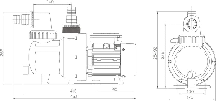 COIL Poolpumpe, Filterpumpe, Selbstansaugende, Umwälzpumpe, Förderhöhe max.8,5m, leiser Motor: von 6