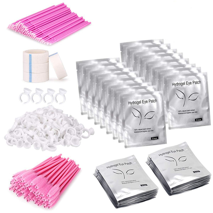 Wimpernverlangerung Set, TwoWin Make-up Trainieren Bausatz mit Wimpernpolster Bürste Verlängerungsri