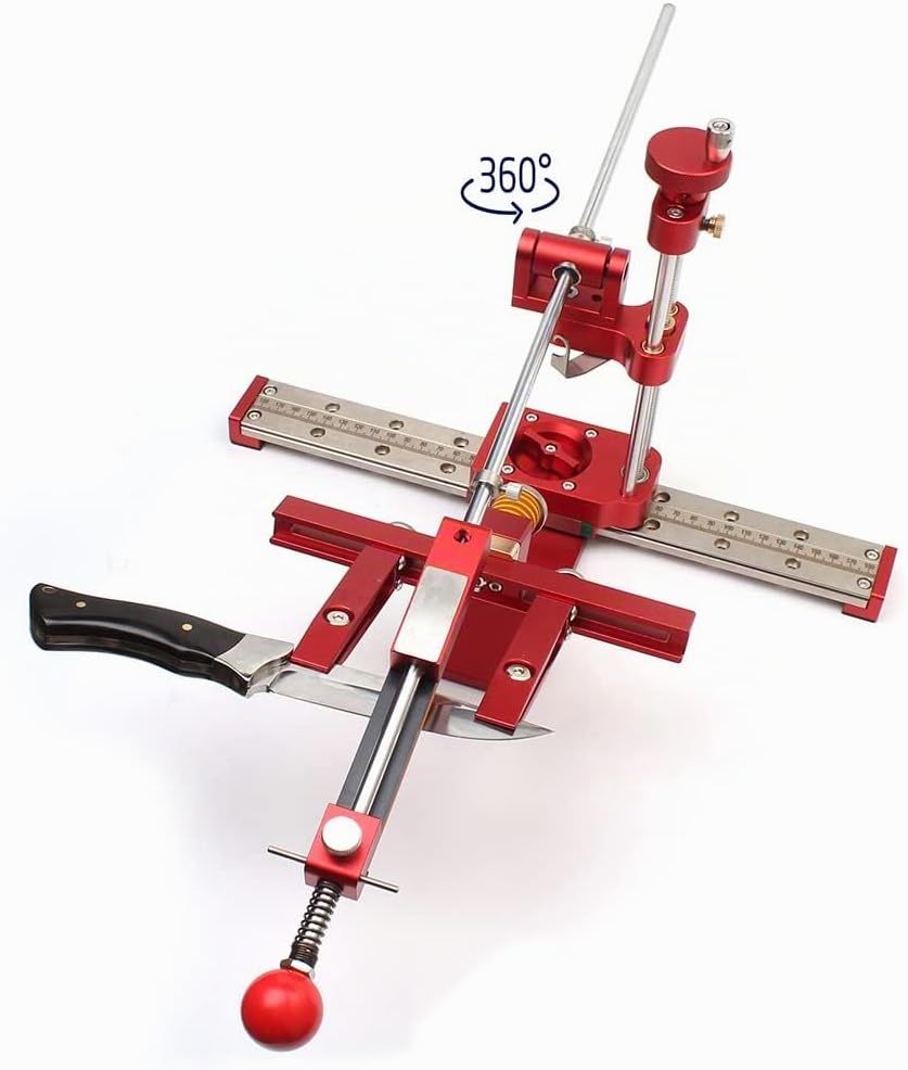 Professioneller Messerschärfer mit 6 Schleifsteinen, 360° drehbarer Winkel, verstellbares Design, fe