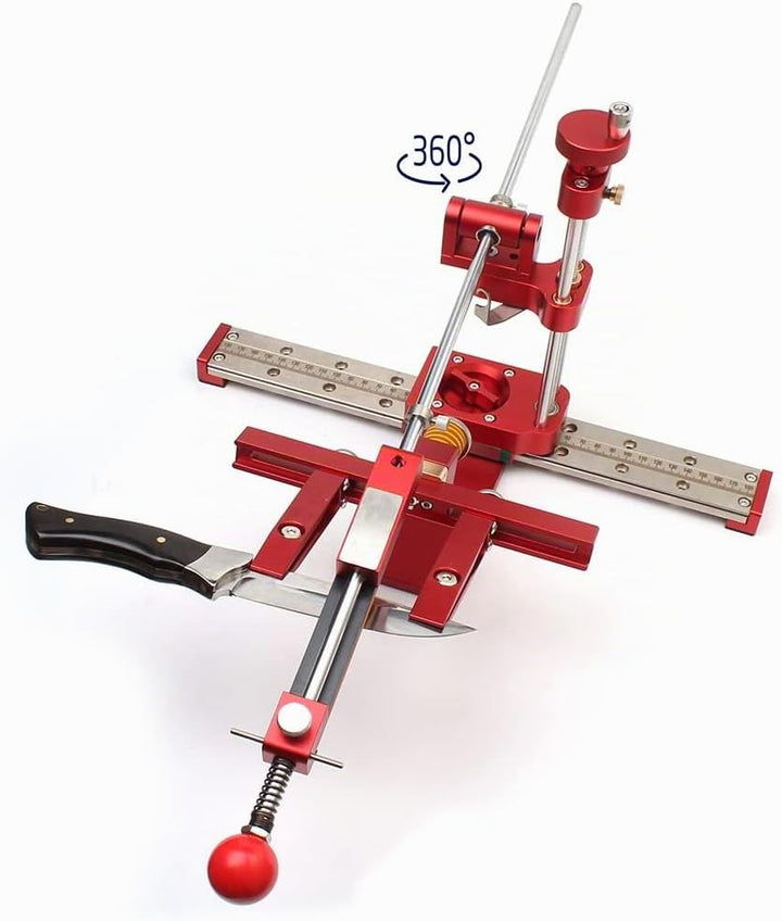 Professioneller Messerschärfer mit 6 Schleifsteinen, 360° drehbarer Winkel, verstellbares Design, fe