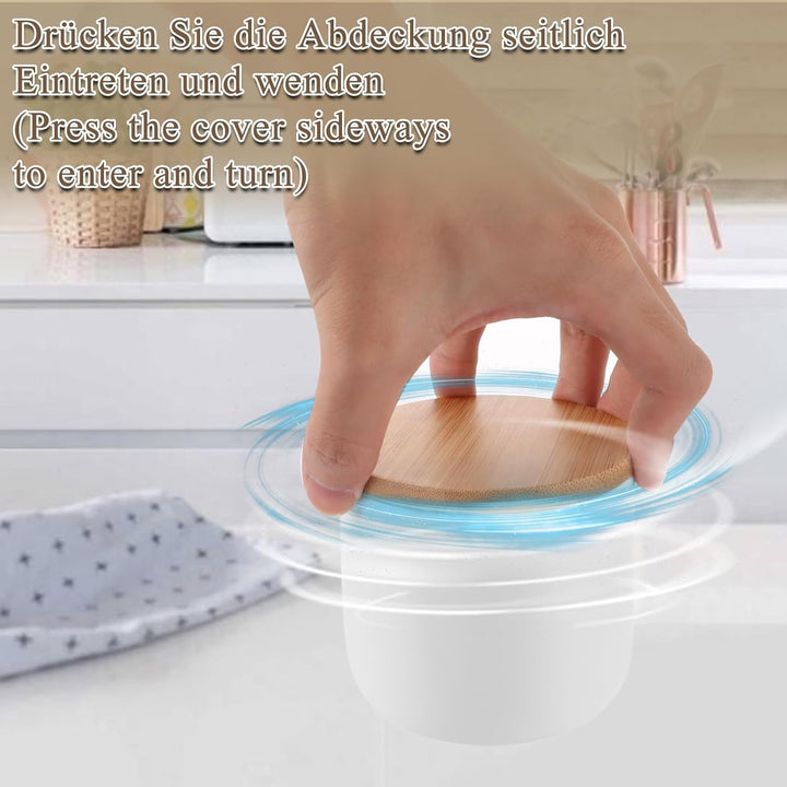 3er Set Keramikdose mit Deckel 260ml/9 oz Keramik Zuckerdose mit Deckel Weiss, Gewürzdosen Keramik,