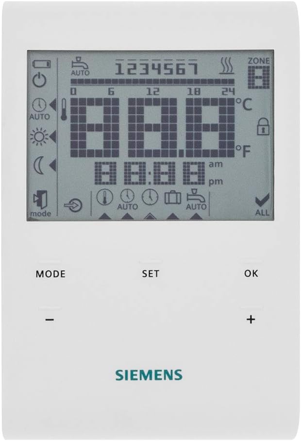 Siemens - RDE100 Raumthermostat mit Auto-Zeitschaltprogramm und LCD