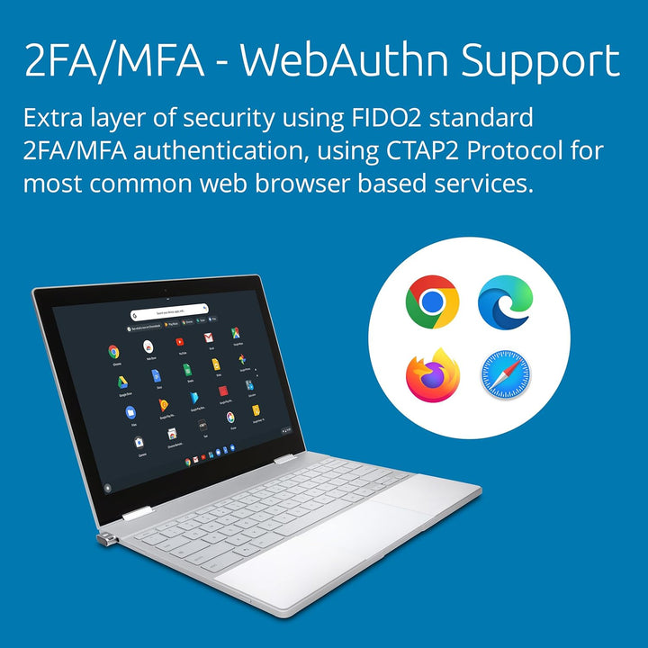 Kensington VeriMark Guard USB-C Fingerprint Security Key, FIDO2 WebAuthn/CTAP2 & FIDO U2F, Sicherhei