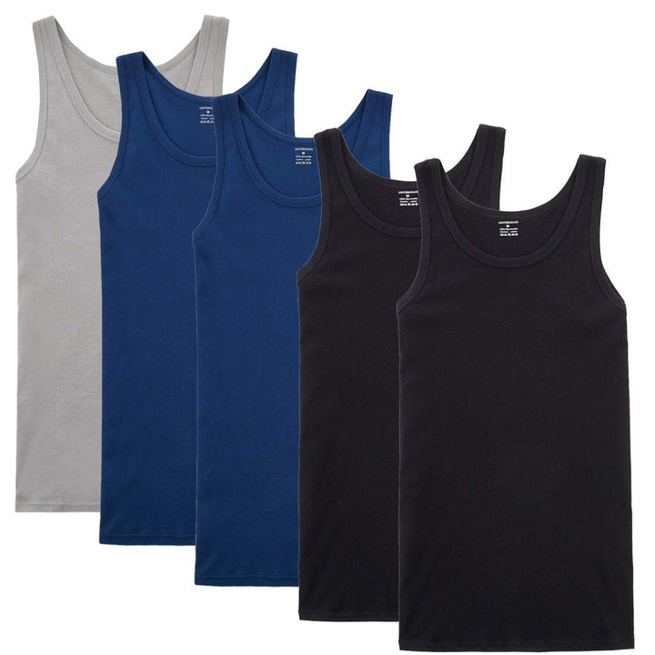 NUOZA 3/5er Pack Unterhemd Herren Tank Top Viele Farben 100% Hochwertige Baumwolle Schrumpft Nicht V