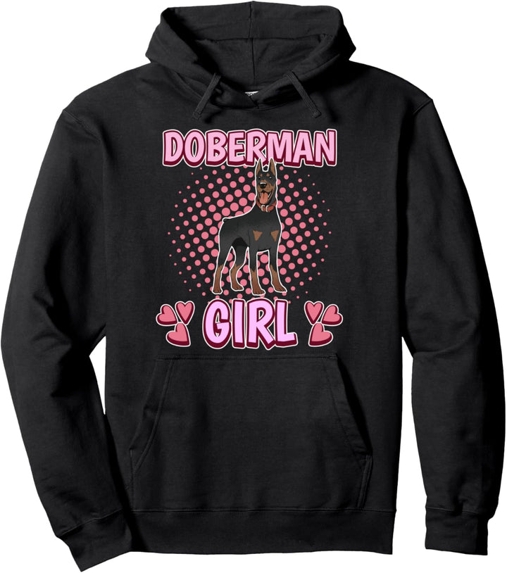 Damen Doberman Girl Mädchen Dobermann Pullover Hoodie