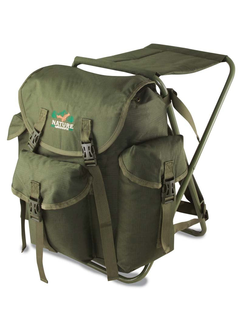 Nature Sitzrucksack Rucksackstuhl Fischerstuhl Grün 30, Grün 30