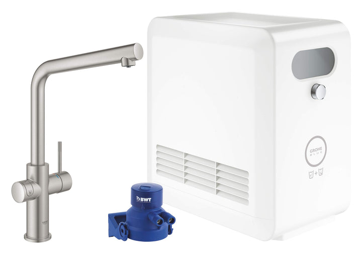 GROHE Blue Professional | L-Auslauf Kit | mit Bluetooth und WiFi, supersteel | 31347DC3 Supersteel L