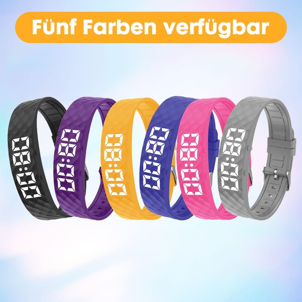 CEWROM Vibrationswecker Armband, Vibrationsalarm Erinnerung Uhr, Silent Vibrating Alarm Reminder Wat