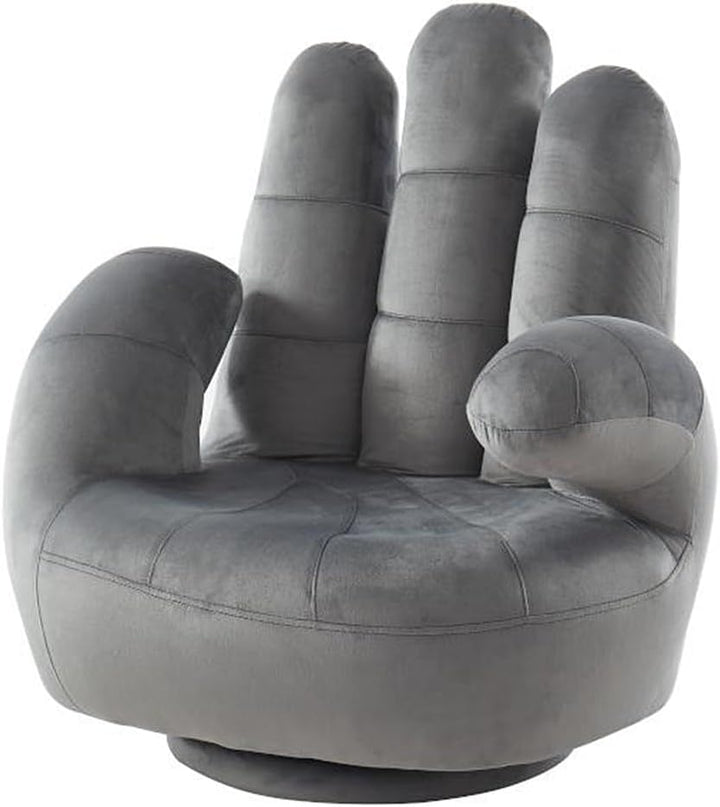 Vente-unique - Kindersessel Fingersessel drehbar - Samt - Anthrazit - Catchy