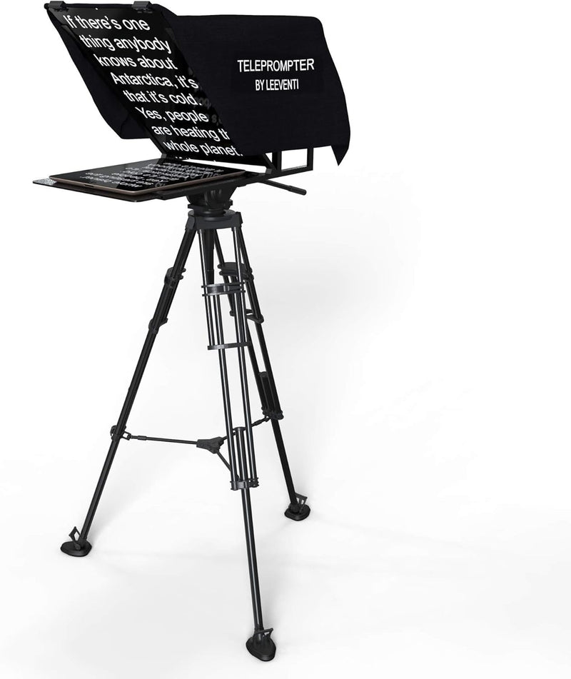 Leeventi Teleprompter 4.0 I Kompatibel mit iPhone, iPad, Android Smartphones, Foto- oder Videokamera