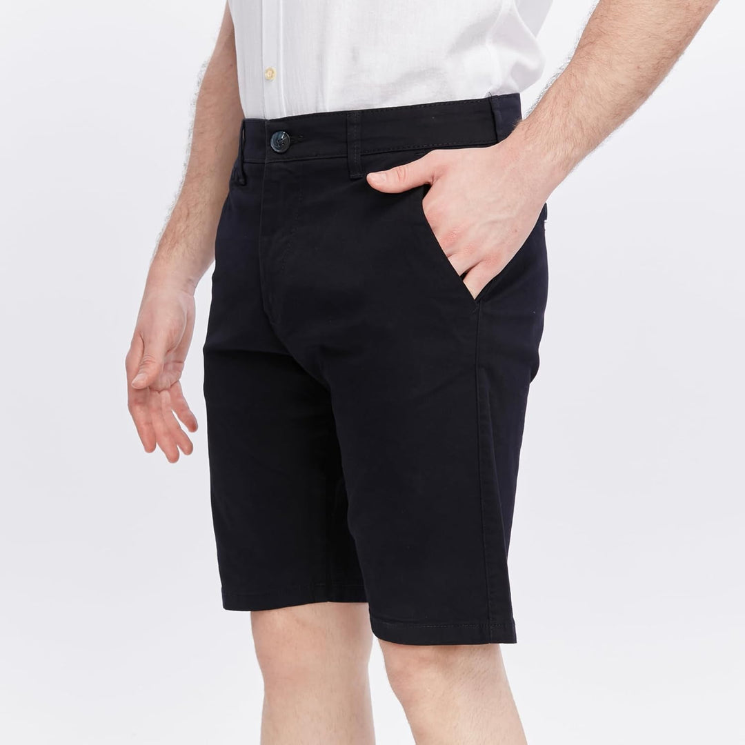 Xact Herren Premium massgeschneiderte Stretch Chino Shorts, 30W Navy