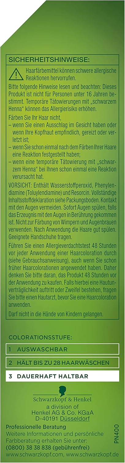 Palette Naturals Permanente Haarfarbe 4-0 Mittelbraun (3 x 115 ml), pflegende Haarfarbe ohne Ammonia