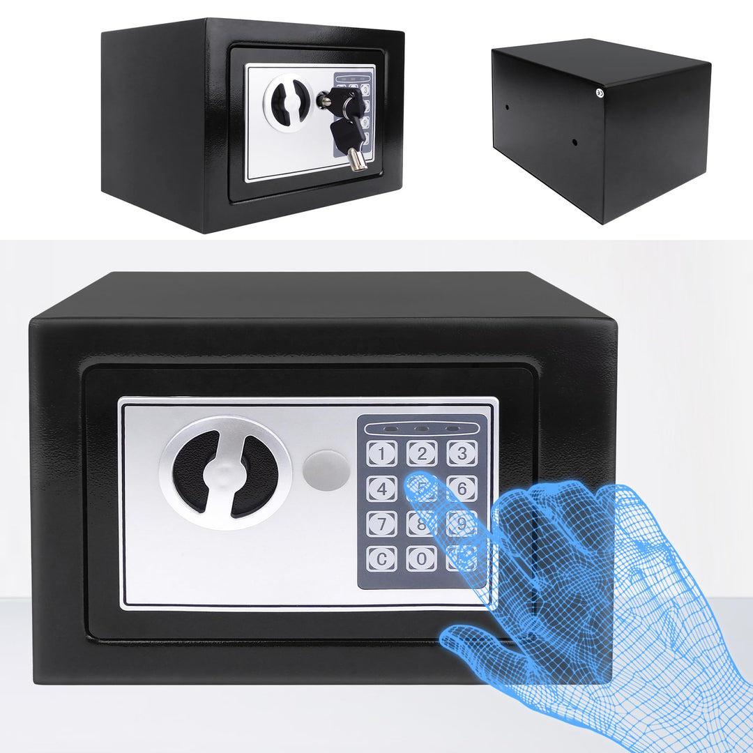 Tresor, Elektronischer Tresor mit Zahlenschloss, Möbelsafe, Stahltresor mit Doppelbolzen Verriegelun