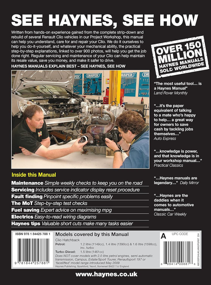 Renault Clio Petrol & Diesel 05-09, Taschenbuch