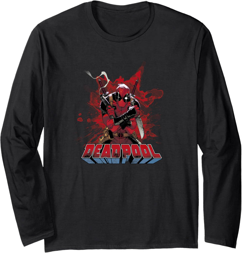 Marvel Deadpool Blood Langarmshirt