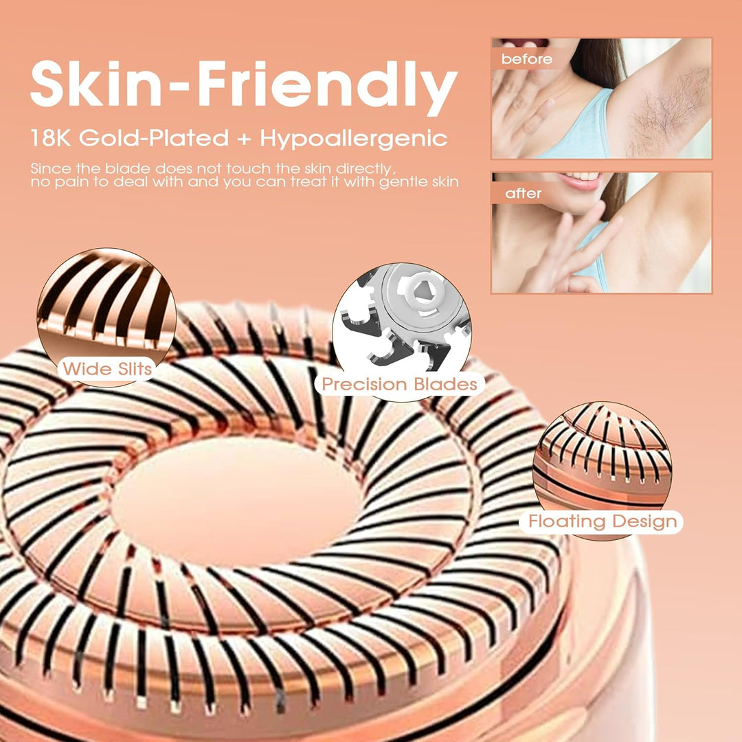 Gurelax Gesichtshaarentferner Ersatzköpfe für Flawless Finishing Touch, Schmerzlosen Generation 2 Er