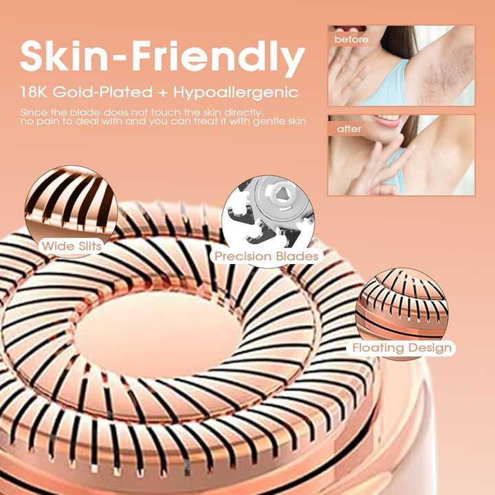 Gurelax Gesichtshaarentferner Ersatzköpfe für Flawless Finishing Touch, Schmerzlosen Generation 2 Er
