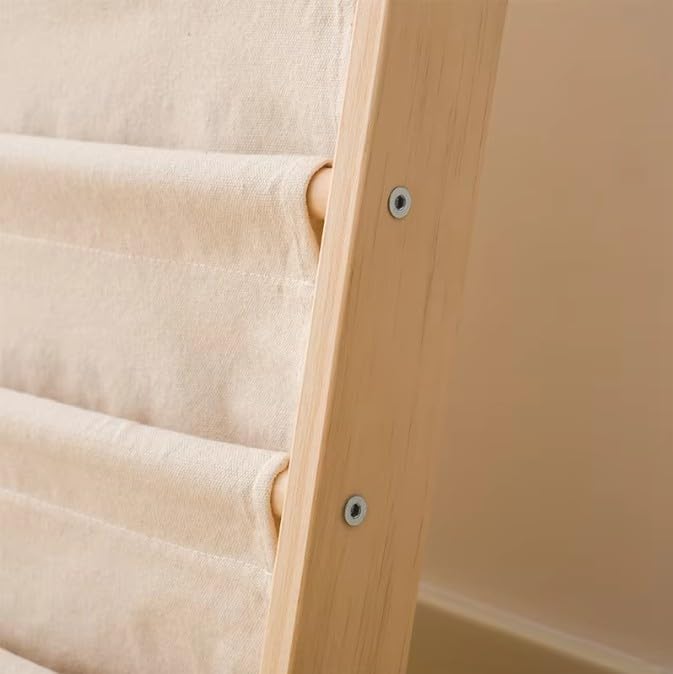 Bücherregal Kinder mit 6 Oxford-Stoff Fächern,Kinder-Bücherregal, 6 Ebenen, Bücherregal,Aufbewahrung