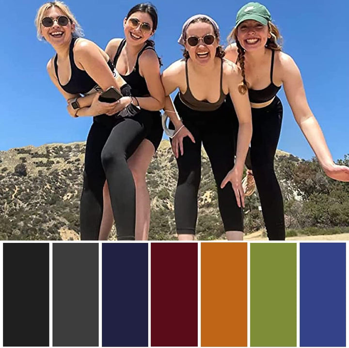 2er Pack Leggings für Damen High Waist Leggins Blickdicht Elastische Bauchweg Hosen Weiche Sporthose