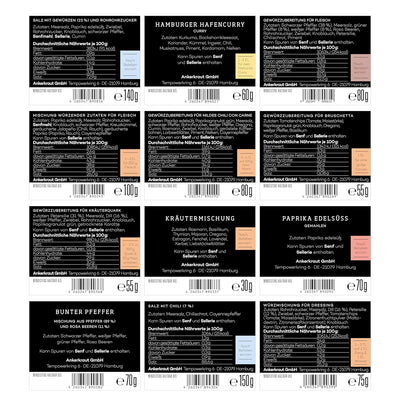 Ankerkraut Gewürz Set mit 12 Gewürzen: Best of Ankerkraut 2, leckere Zutaten für vielfältigen Geschm