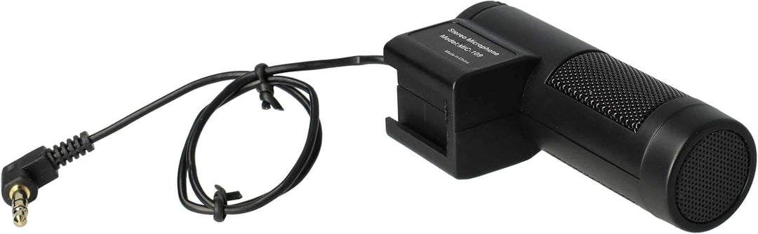 vhbw externes Stereo Mikrofon kompatibel mit Nikon D3200, D3300, D5200,D5300, D5500, D7100, D7200, D