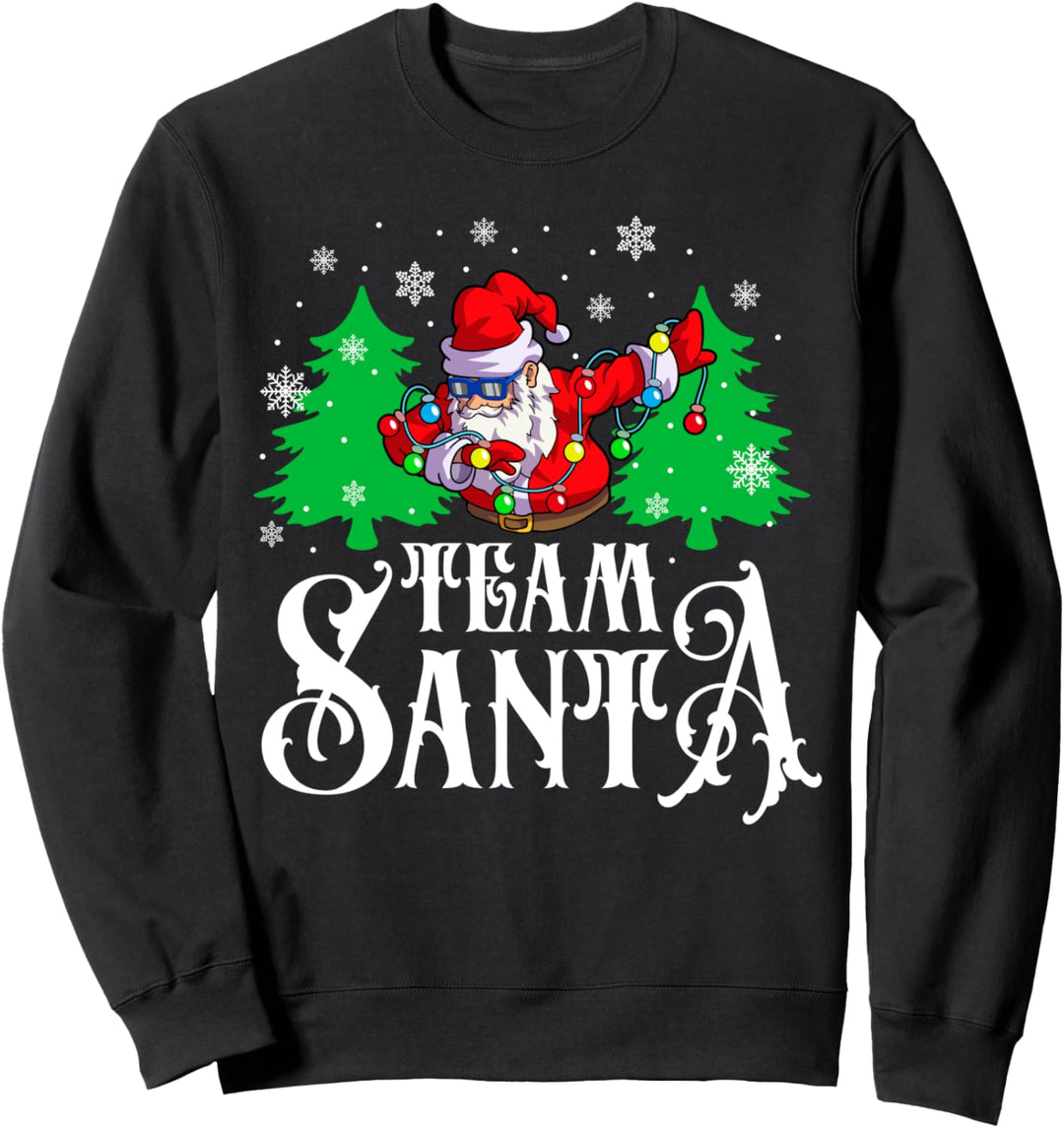 Team Santa Weihnachten Pulli Lustiges Weihnachtsmann Dab Sweatshirt