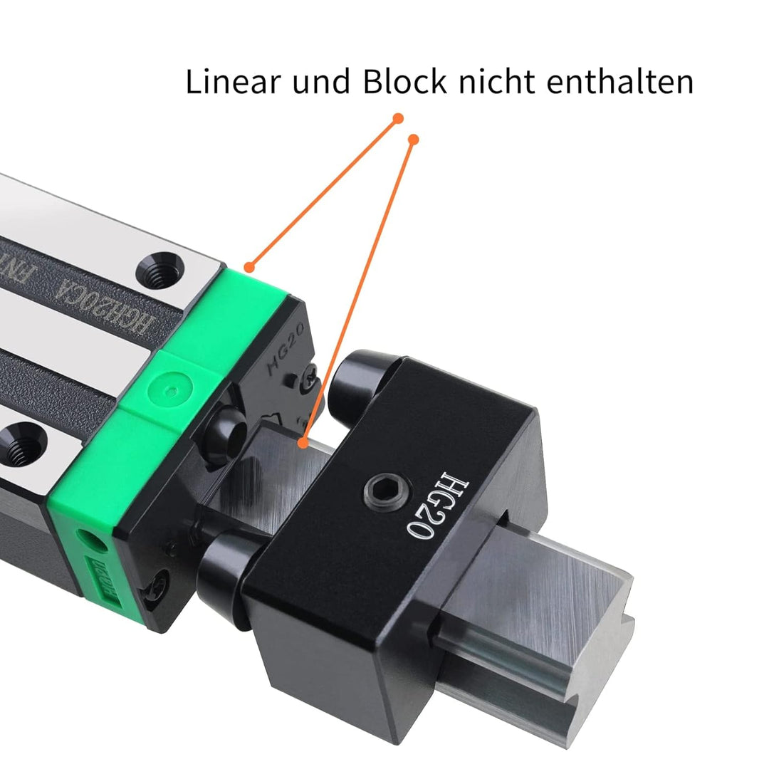 ONLISUM Block begrenzen Fester Ring 4 Stück Schiene Begrenzung Block für Linearschiene HGR20 Anti-St