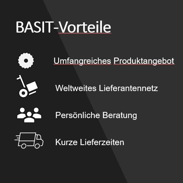 BASIT Edelstahlrohr Ø 48,3 x 2,0 mm (1 1/2 Zoll) V2A Edelstahl Geländer Rohr Rundrohr I geschliffen