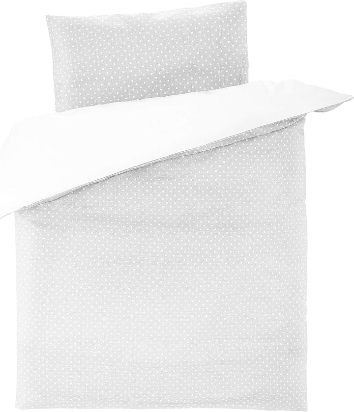 Fillikid Babybettwäsche - Deckenbezug 80x80 cm, Kissenbezug 35x40 cm - 100% Baumwolle - Kinder Bettw