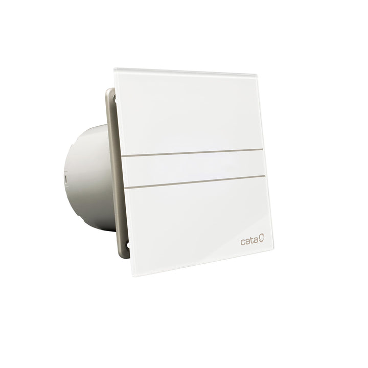 Badlüfter mit Timer 120 mm (120 mm Glas) 120 mm Glas Weiss, 120 mm Glas Weiss