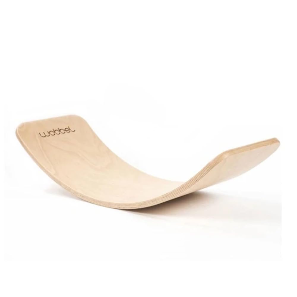 Wobbel Balanceboard transparent lackiert ohne Filz yogaboard