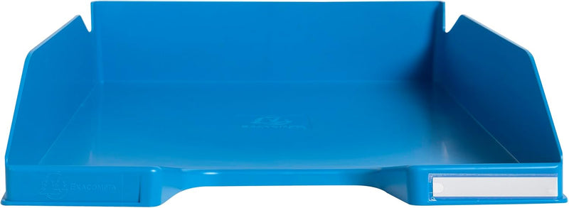 Exacompta 113283D 6er Pack Briefablage BeeBlue aus Recycling-Kunststoff DIN A4. Ideale Briefkörbe fü
