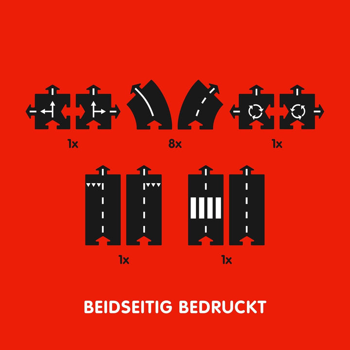 Waytoplay Ringroad - Die Flexible Spielzeugstrasse, 12 st. Spielen Sie mit Ihren Autos drinnen und d