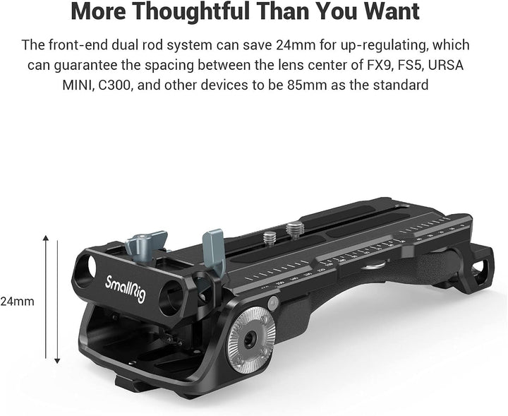 SmallRig Dogbone Rosette Arm Standard-Rosette Verlängerung Arm für Sony FS7 Kamera, Rot Epic, andere