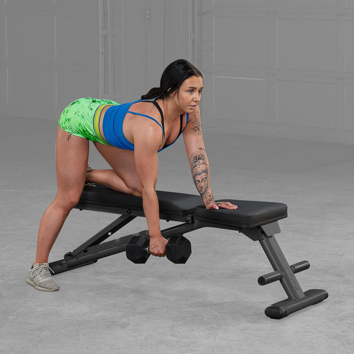 Body-Solid GFID-225B Hantelbank | zusammenklappbar | komplett montiert | Negativ-Einstellung | Kombi