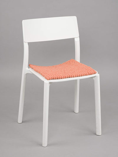 myfelt Filzkugel-Sitzauflage Stuhlauflage - Lea - quadratisch, 36x36 cm, Lachsfarben, Lachsfarben