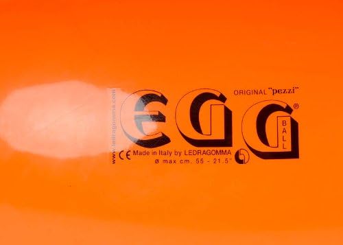 Original PEZZI Eggball Standard 55 cm orange Sitzball Gymnastikball Pezziball