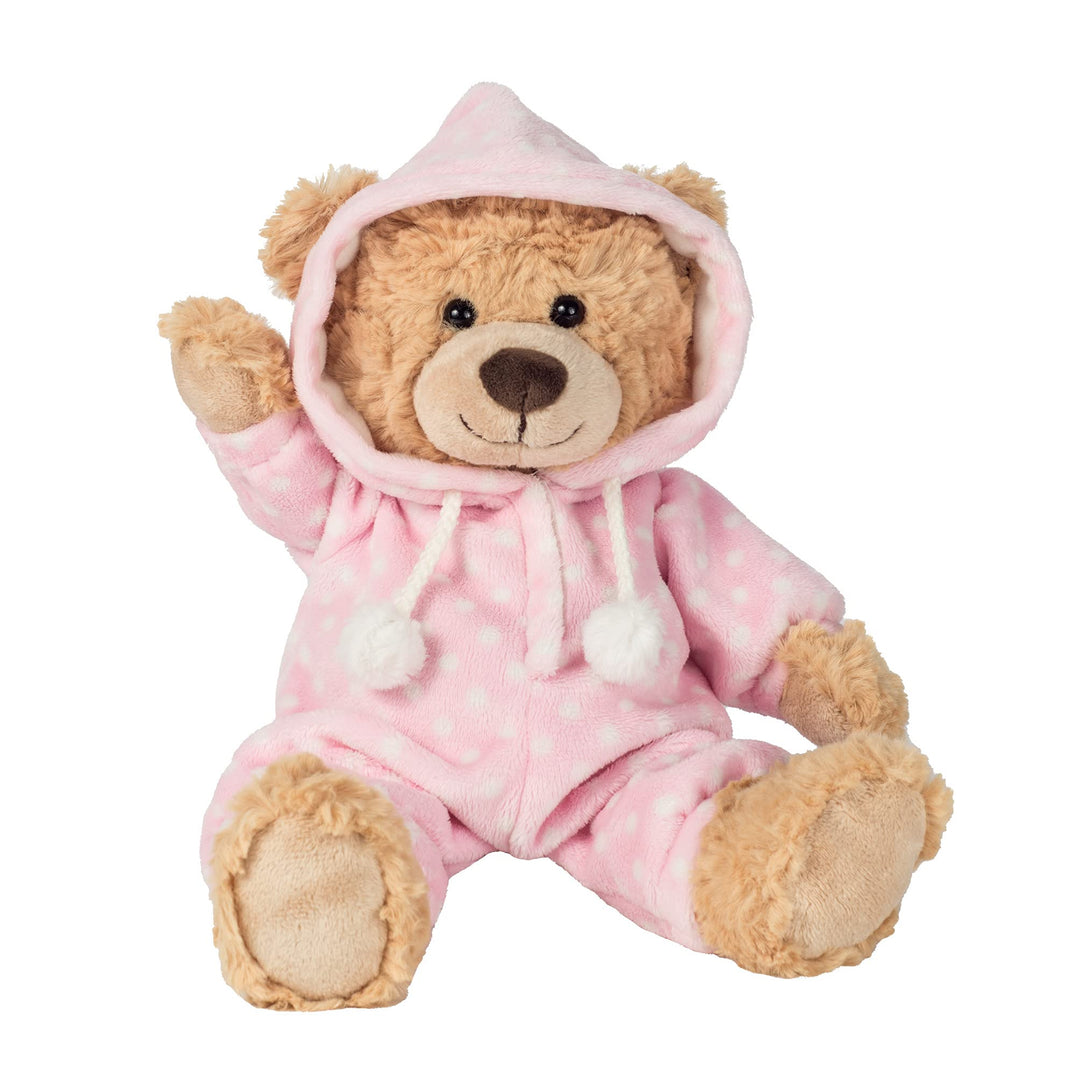 Teddy Hermann 91386 Teddy-Bär Schlafanzugbär rosa 30 cm, Kuscheltier, Plüschtier 30 cm, rosa, 30 cm,